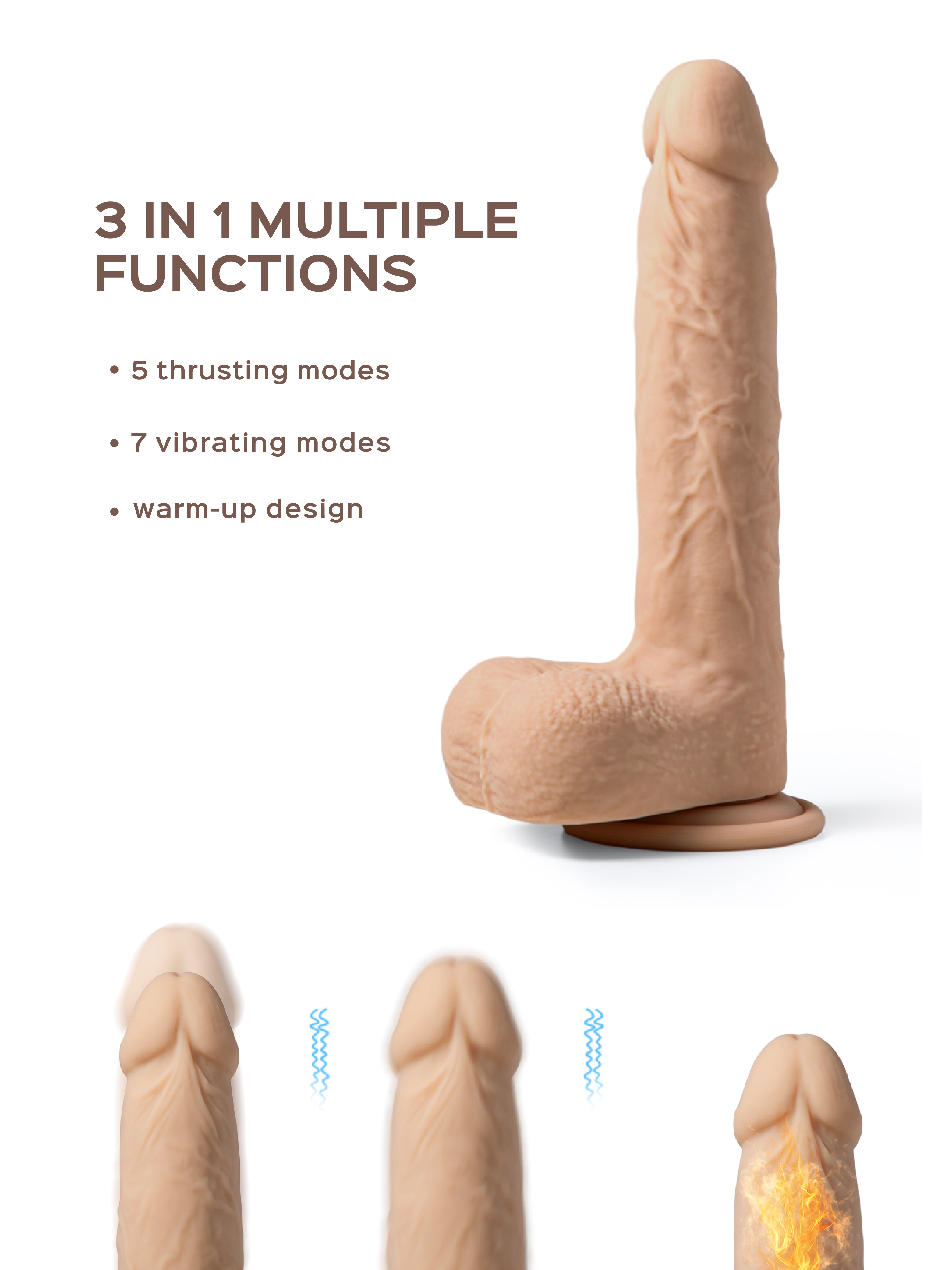 Colter-thrusting dildos